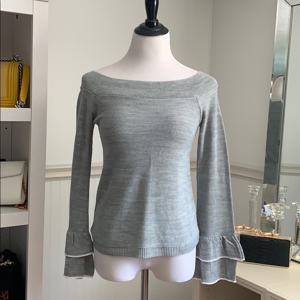 Ruffle Cuff Lightweight Sweater Y2K - Picture 2 of 10